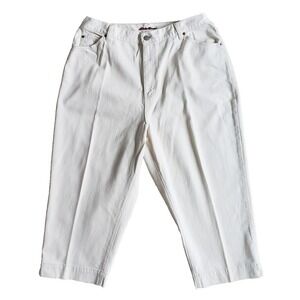 Vintage Eddie Bauer Hi Rise Capri Womens 20 Beige